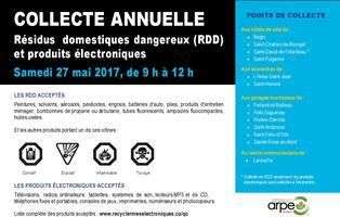 Collecte annuelle de RDD et de produits électroniques
