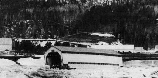 pont couvert sur la glace