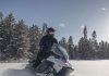 Motoneige électrique dans la neige !