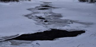 rivière St-Jean plus ou moins gelée